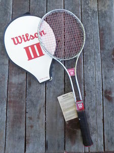 WILSON III STEEL TENNIS RACKET WITH COVER - RARE T SERIES RACKET New Old Stock