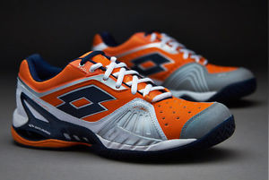 Lotto Raptor Ultra IV Speed White/Samba Men's Tennis Shoe - Size 7.5
