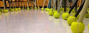 50 PRE-CUT Used Tennis balls. Chairs, Walkers - FREE SHIPPING