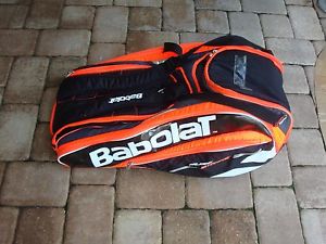BABOLAT PURE STRIKE Black Flouro Red 12 Pack Thermal Racquet Bag
