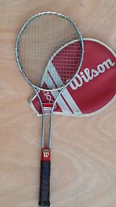 Vintage Wilson Steel T3000 Tennis Racket W/ Case 4 3/8 Light