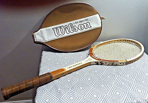 Vintage Wilson Wood Tennis Racket Lady Advantage + Original Zipper Cover Antique