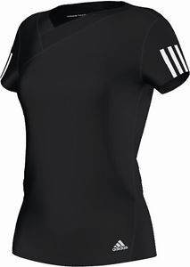 adidas Mujer Tenis Camiseta Response Tee negra blanco