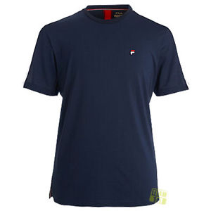 Fila Hombre Camiseta de tenis Camiseta deportiva camiseta SOHO azul oscuro