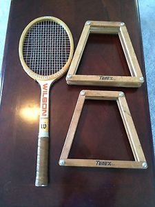 WILSON Kramer Cup Vintage Wood Tennis Racquet-LARGE LETTERING- 2 Presses