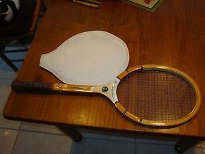 Seamco Ken Rosewall Photo Wood Tennis Racquet a Cover  "NEAR MINT CONDITION"
