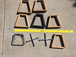 tennis racquet press, set of 9, 6 wood & 3 metal