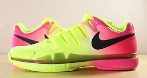 NIKE ZOOM VAPOR 9.5 TOUR (ROGER FEDERER)..VOLT/ PINK..SIZE MEN 9/or WOMEN 10.5