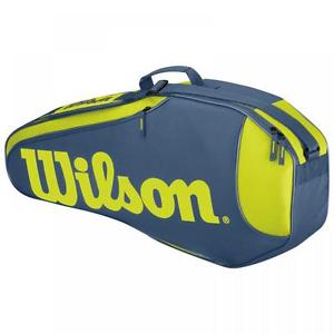 Wilson Quemador Equipo 3 Raqueta De Tenis Bag (Azul/Amarillo)