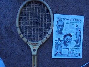BILL TILDEN BANCROFT TENNIS RACKET, LOU GEHRIG,CROSETTI,JOHN FARRELL MAGAZINE AD
