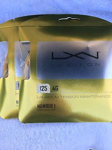 (2) Luxilon 125 4G Tennis Strings 16L Gauge 40 Ft Gold