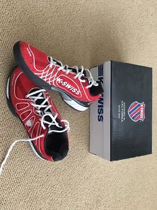 K Swiss Men's Tennis Shoe Ultra-Express Size 10 Fiery Red/BlackWhite