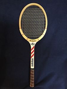 Vintage NOS '80s Adidas Ilie Nastase wooden Tennis Racquet 040 4 3/8