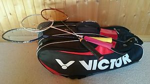 Sac Victor bag + 3 raquettes Apacs rackets Lethal 10, Virtuoso 20, 30 Badminton