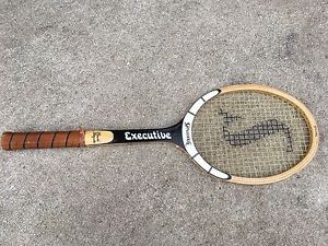 Vintage Spalding Wood Wooden Tennis Racket Pancho Gonzales Executive ~EUC~