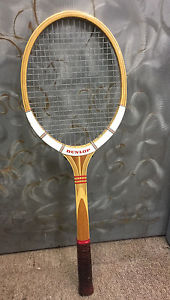 Vintage Dunlop Maxply Fort Medium 4 1/2 Wood Tennis Racket-Made in England