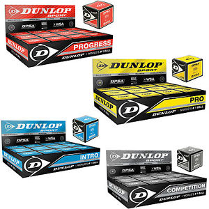 DUNLOP Squash Baile Pelotas De Azul Amarillo Rojo Gris PRO INTRO NUEVO