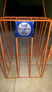 Vintage Ball Hopper Inc Ball Hopper Tennis Ball Pick Up Orange Metal