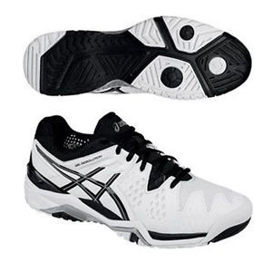 Asics Gel Resolution 6 - Men's size US 11 - White/ Black/ Silver
