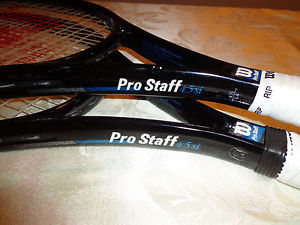 (2) Wilson Pro Staff 4.5 si Mid Size 95 Sq. In. Tennis Racquets 4 1/2" Grip Size