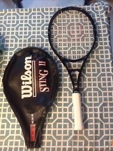 Wilson Sting II 95 Tennis Racket - matching case - New Grip Wrap To 4 5/8"