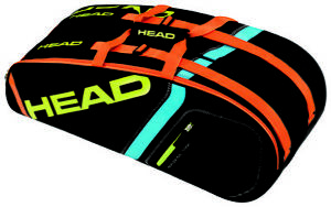 HEAD Core Combi 6 racquet racket tennis bag - Black/Yellow  - Dealer Warranty