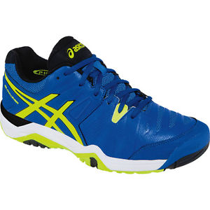 Asics Gel-Challenger 10 Mens Tennis Shoe  Blue-Flash Yellow-Onyx