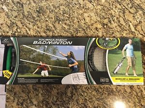 Badminton Set Official Size Metal Poles Tempered Steel Shafts Ultimate Stability