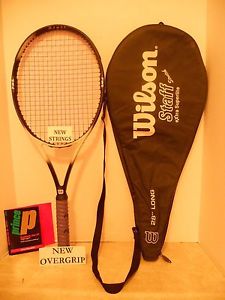 Wilson Staff 7.3 Stretch 28" OS 110 Tennis Racquet 4 1/4 - NEW STRINGS/OVERGRIP