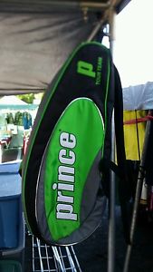 Prince Tour Team Green Tennis Racquet Bag Holds 6 Thermal Lining Footwear Pocket
