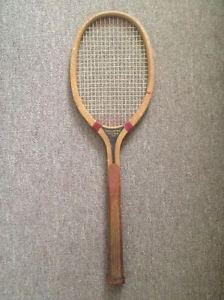 RARE ANTIQUE VINTAGE 1900s WIZARD A.W. SPALDING  WOOD TENNIS RACQUET