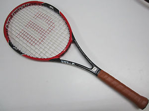 WILSON BLX PRO STAFF 97 RACQUET (4 1/4) DEMO RACQUET. NEW STRINGS. LUXILON