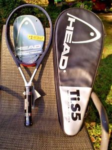 HEAD  Ti.S5 TITANIUM TENNIS RACQUET  WITH COVER 4 3/8  NOS