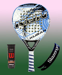PALA DE PADEL KUGAN MISTRAL NUEVA. BOLAS WILSON Y PROTECTOR GRATUITO.