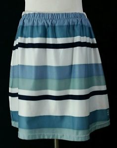 Nike Dri-Fit Women's Striped Tennis Skort Skirt Large (12-14) Elastic Waist EUC