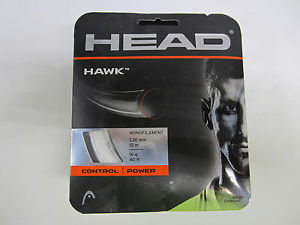 **NEW**  LOT OF 2 SETS HEAD HAWK 16 (1.30) WHITE POLY TENNIS STRING