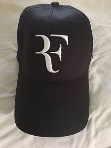 ** RARE Roger Federer Nike Black and White Cap Hat RF Australian Open 2009**