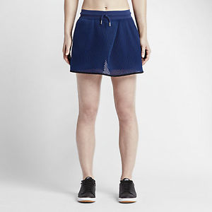 NWT Nike Women's Court Tennis Skort $90 Medium 811932-455 Blue Mesh