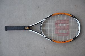Wilson K Factor Tennis Racket (Zen Team) 4 1/2" Grip with case and FREE SHIPPING