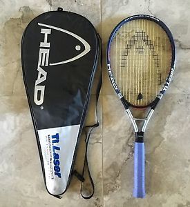 HEAD Ti.LASER TITANIUM MID PLUS TENNIS RACQUET XTRA LONG CASE 4 5/8 NEW GRIP