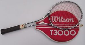 VINTAGE WILSON T3000 STEEL CHROME JIMMY CONNORS TENNIS RACKET 4/1/2" LIGHT