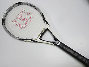 WILSON KFACTOR K THREE OVERSIZE RACQUET (4 1/4) NEW GRIP / STRINGS!!!