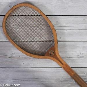 Antique 1876 A.G. Spalding & Brothers Geneva Wood Tennis Racquet