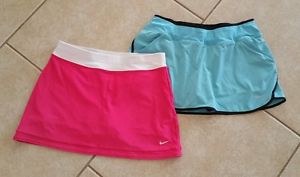 Lot of 2 Women's Nike Dri-Fit Tennis Running Skirt/ Skort/Shorts SZ S/M