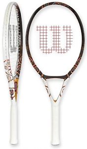 WILSON nCODE W5 DIVINE IRIS TENNIS RACQUET RACKET STRUNG 4-1/4" MINTY FREE SHIP