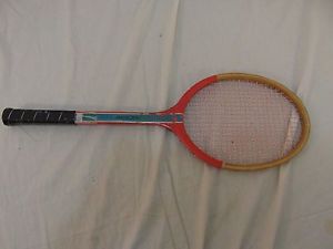 Vintage Lee Wegener Americana Vantage Wooden Red Stripe Tennis Racquet 32372