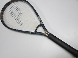 PRINCE TRIPLE THREAT TT RING RACQUET (4 1/2) NEW STRINGS/GRIP!!