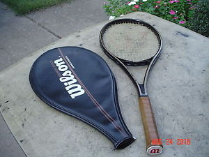 Wilson Graphite Force Midsize Tennis Racquet w 4 3/8 Leather Grip and Cover