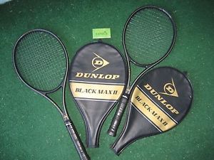 Matching Pair (2) Dunlop Black Max II  Made in Germany  EXCELLENT!  4L Grip
