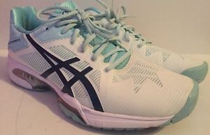 ASICS GEL Solution Speed 3 Women's Tennis Shoes E650N Sz 9 White - Reg $130 EUC